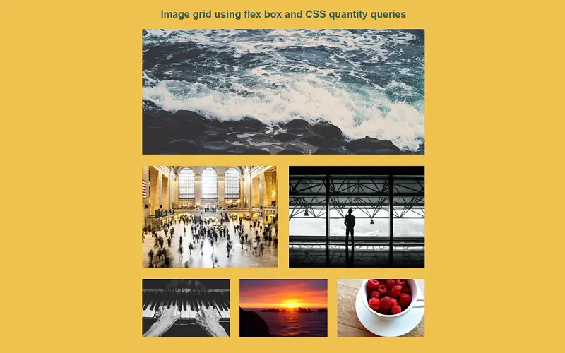 Flexbox + Quantity Queries Image Grid