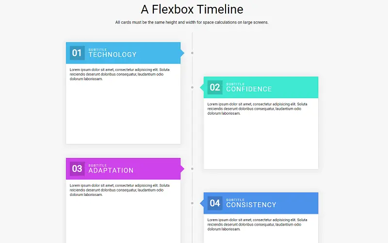 Flexbox Timeline Layout
