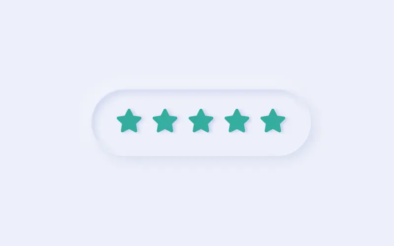 Fontawesome 5 Neumorphic Star Rating