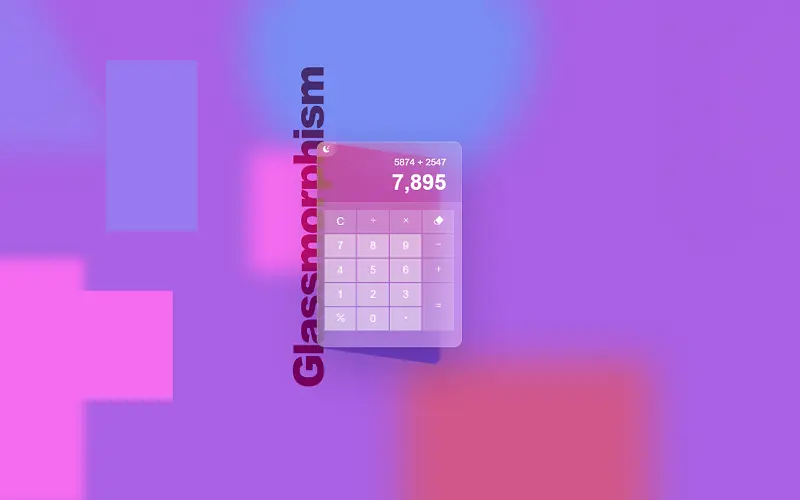 Glassmorphism Calculator UI