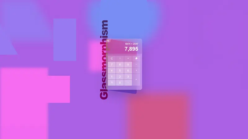 Glassmorphism Calculator UI
