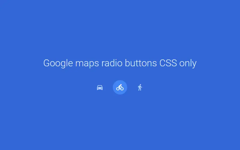 Google Maps Radio Buttons CSS Only