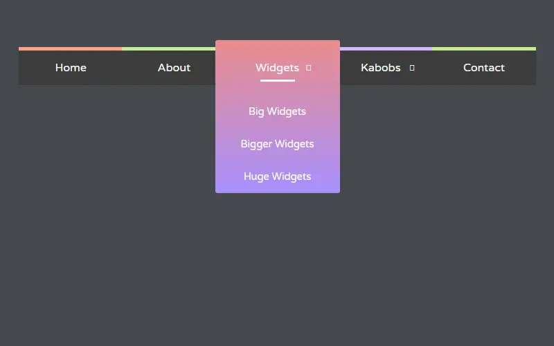 Gradient Menu