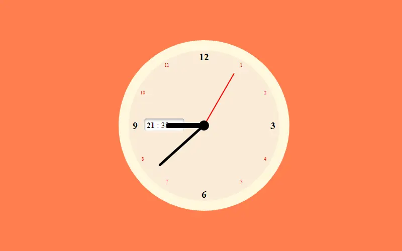 JS+CSS Clock with Sound