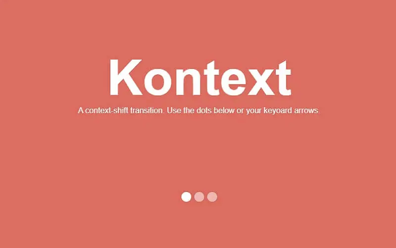 Kontext: CSS Page Transitions