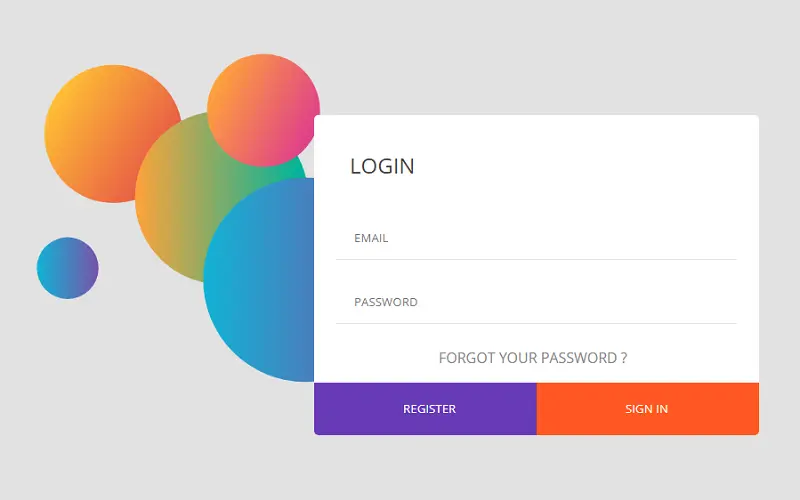 Login form UI Design