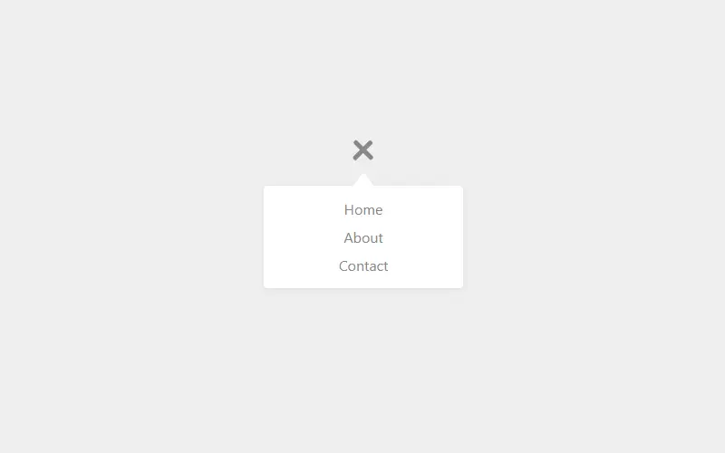 CSS Toggle Menu Button With Flat Menu