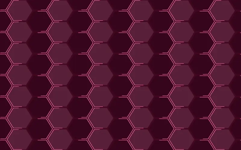 Neon Hexagons Pattern