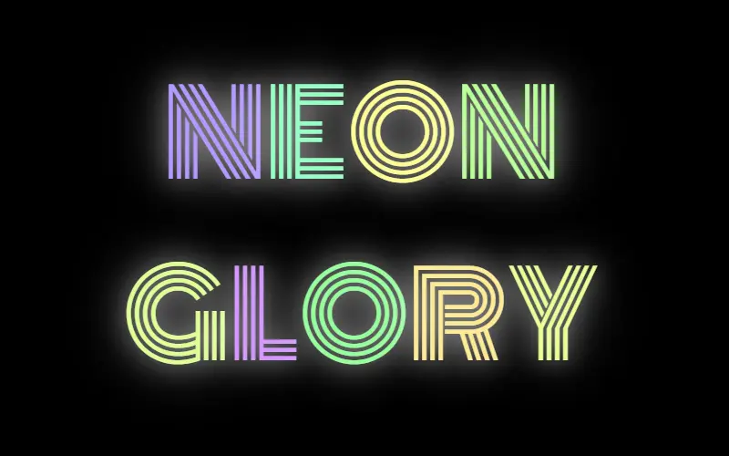 Neon Text Flicker Glow