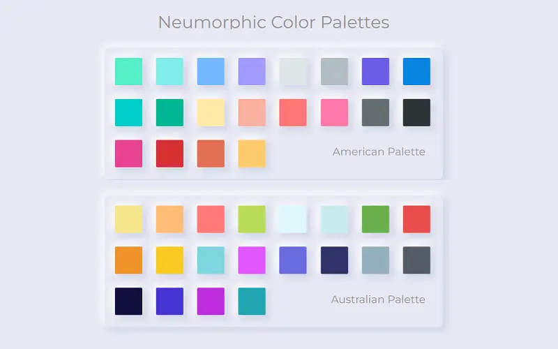 Neumorphic Color Palette