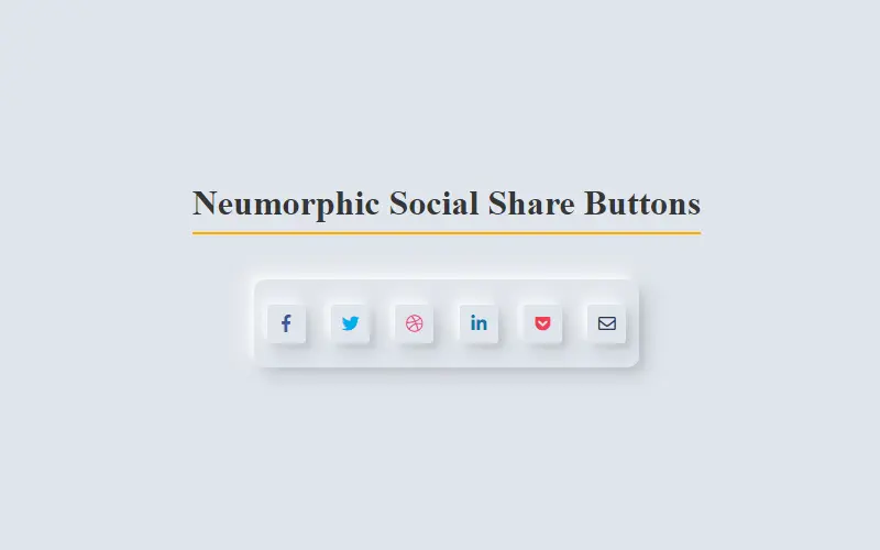Neumorphism Social Share Button