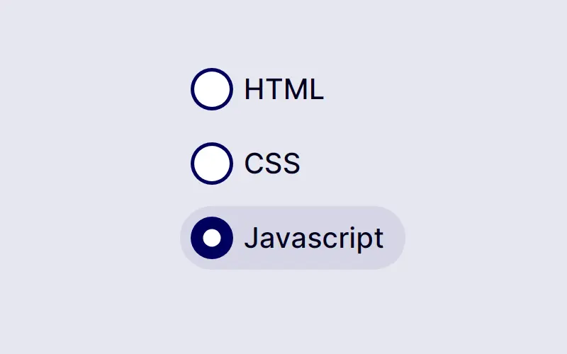 Pill Styled Radio Buttons