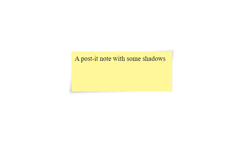 Post-It Note With Lifted Corners