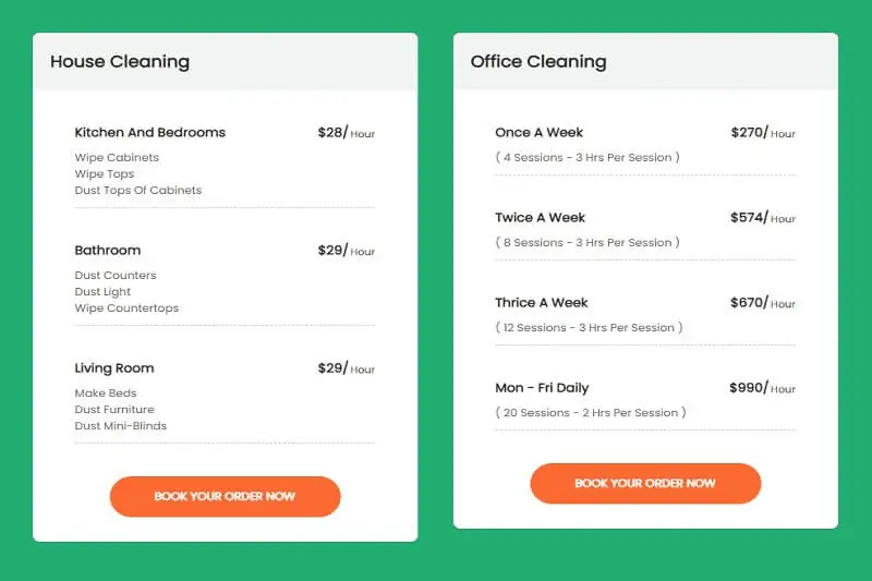 Pricing Table UI Design