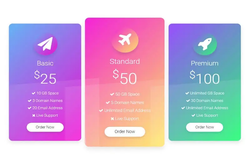 Pricing Table UI