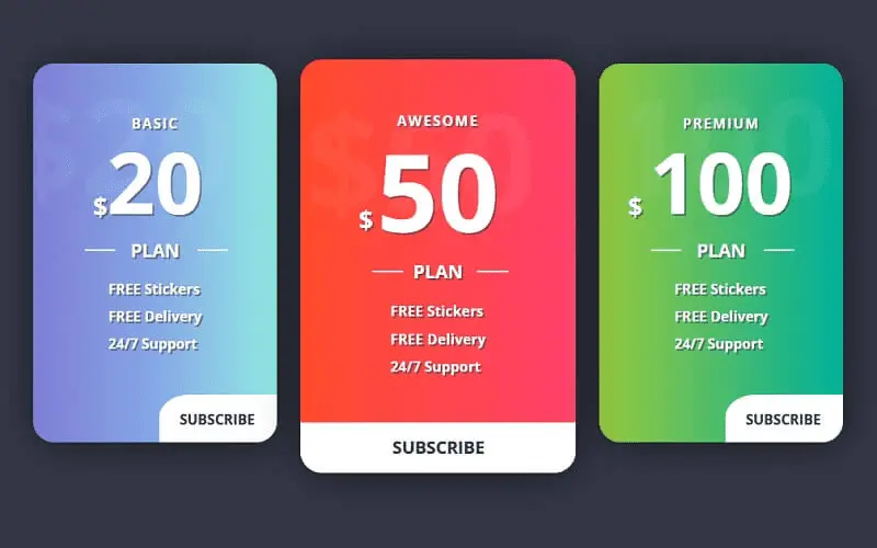 Pricing Table