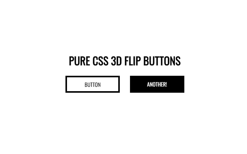 Pure CSS 3D Flip Buttons