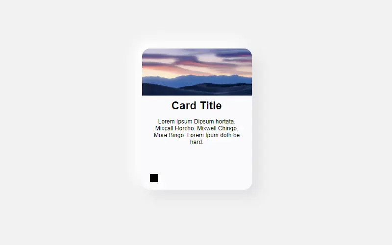 Pure CSS Card With Social Icons