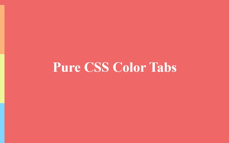 Pure CSS Color Tabs