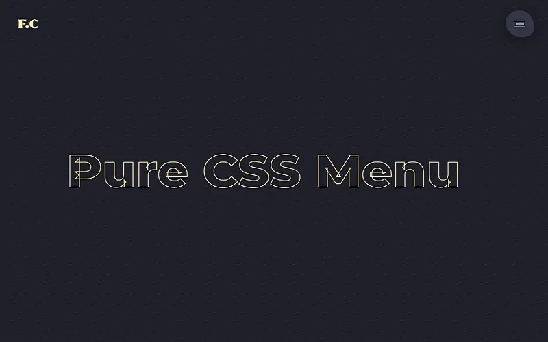Pure CSS Menu