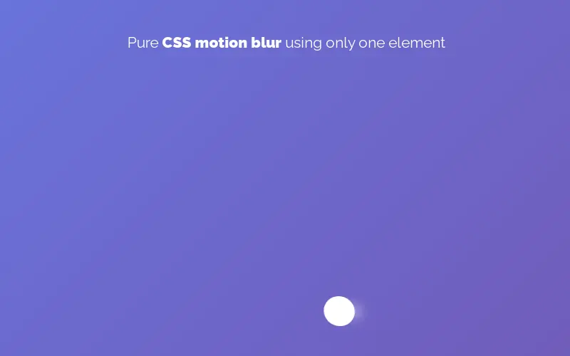 Pure CSS Motion Blur
