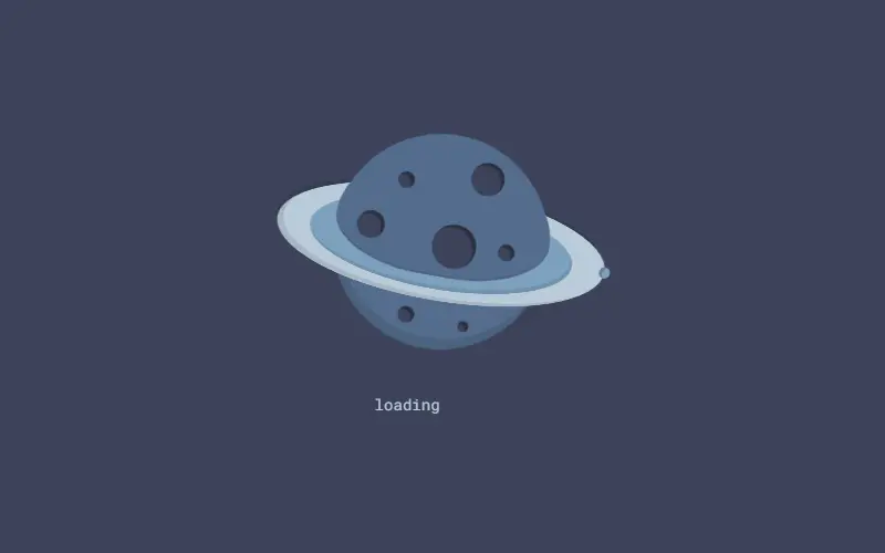Pure CSS Planet Loader Animation