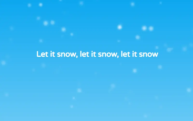 Pure CSS Snow