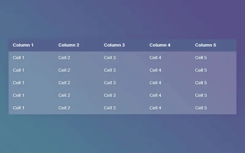 Pure CSS Table Highlight