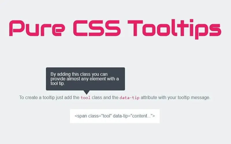 Pure-CSS Tooltips