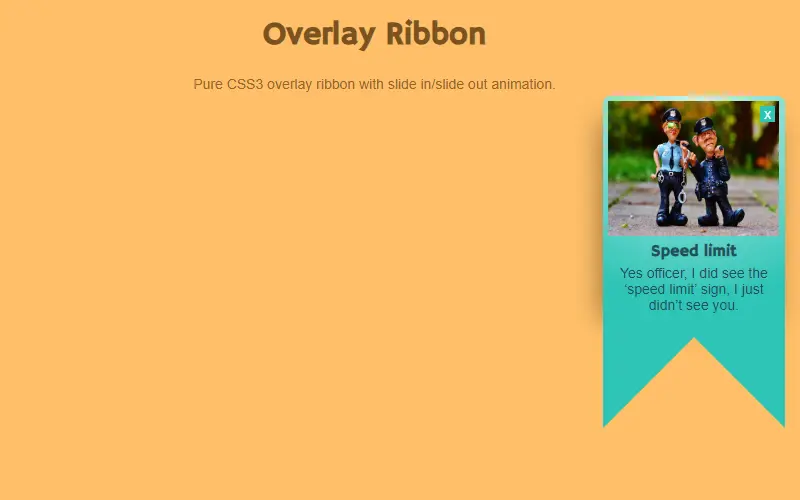 Pure CSS3 Overlay Ribbon