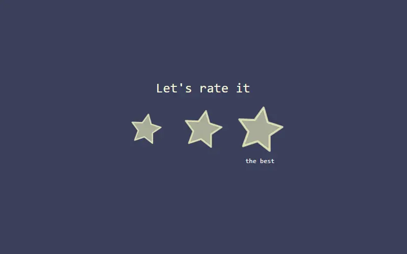 Rate Star Buttons