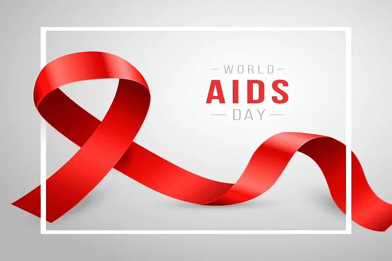 Realistic aids day illustration