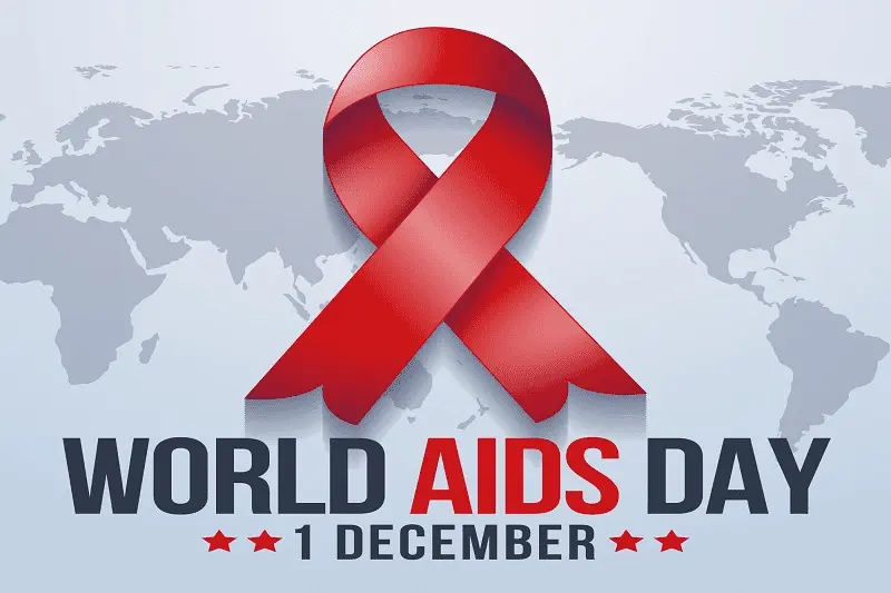 Realistic world aids day illustration