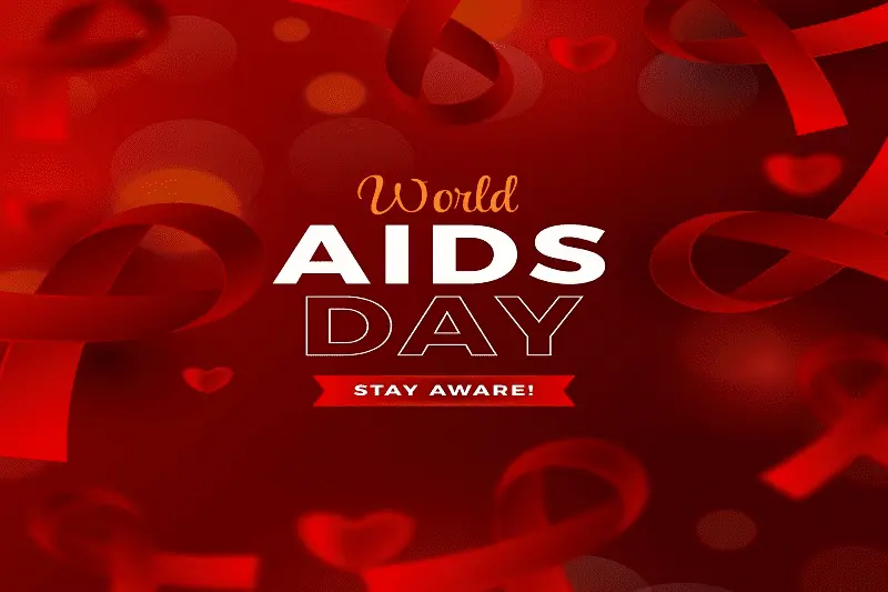 Realistic aids day illustration