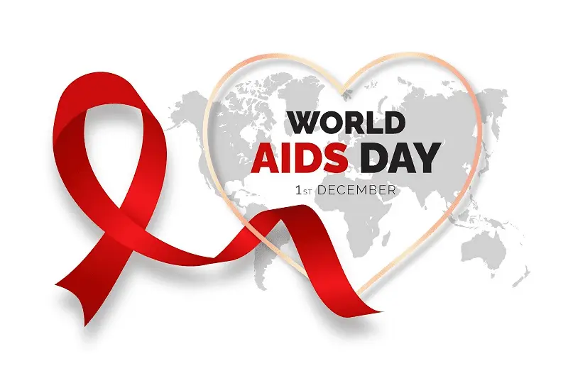 Realistic world aids day illustration