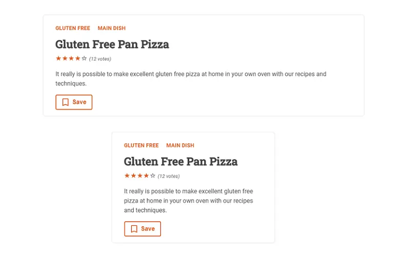 Responsive Components Without Media-Queries: CSS Recipe Card