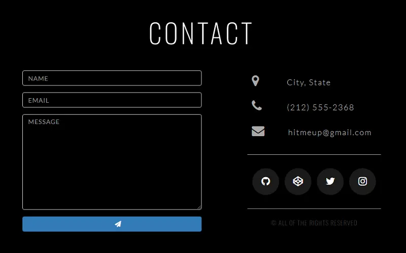 Responsive CSS Contact Form