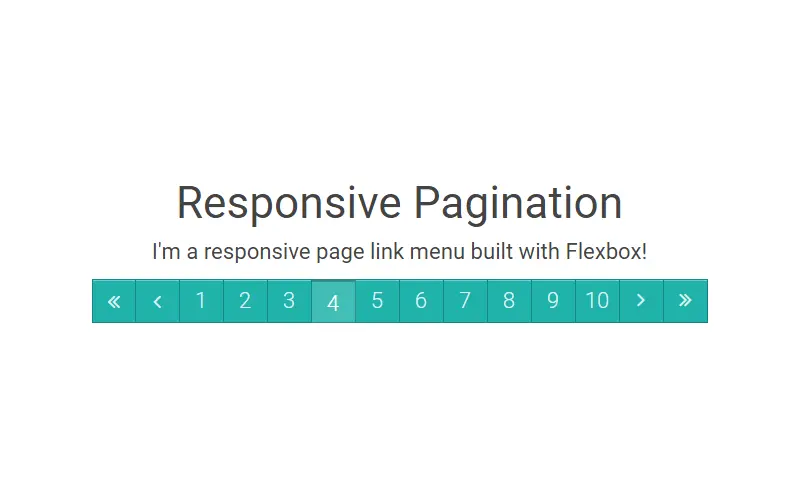 Responsive Flexbox CSS Paginations