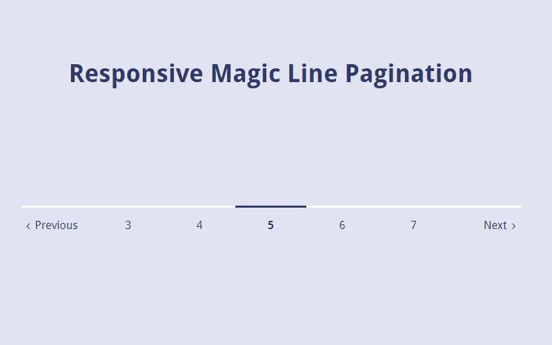 Responsive Magic Line CSS Paginations