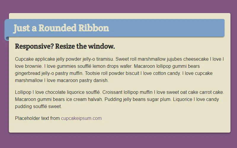 Responsive Rounded Ribbon