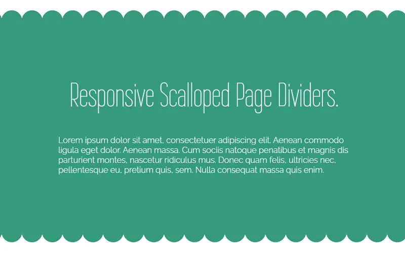 Responsive Scalloped Page Dividers
