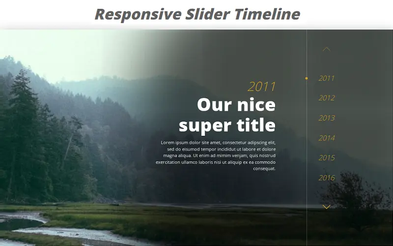 Responsive Slider Timeline With Swiper