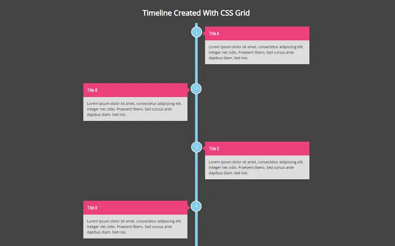 Responsive Timeline Using CSS Grid