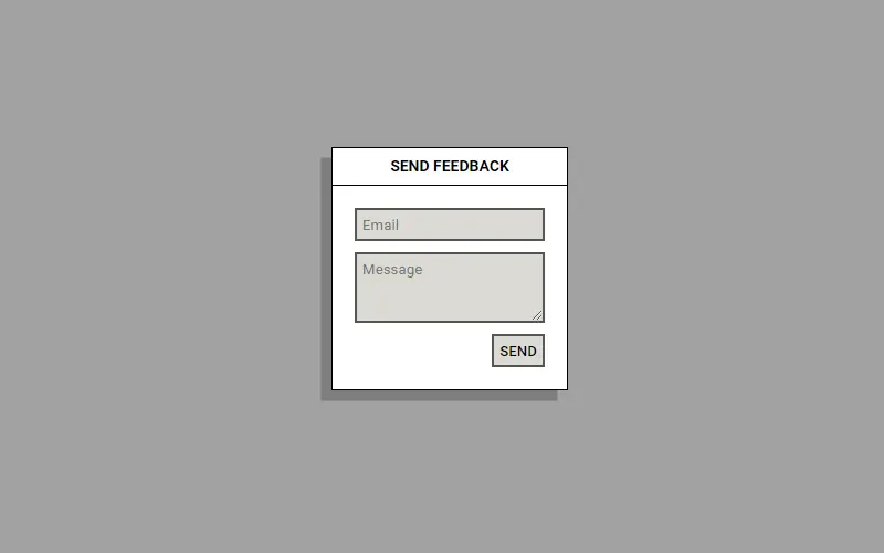 Retro UI – Feedback Form