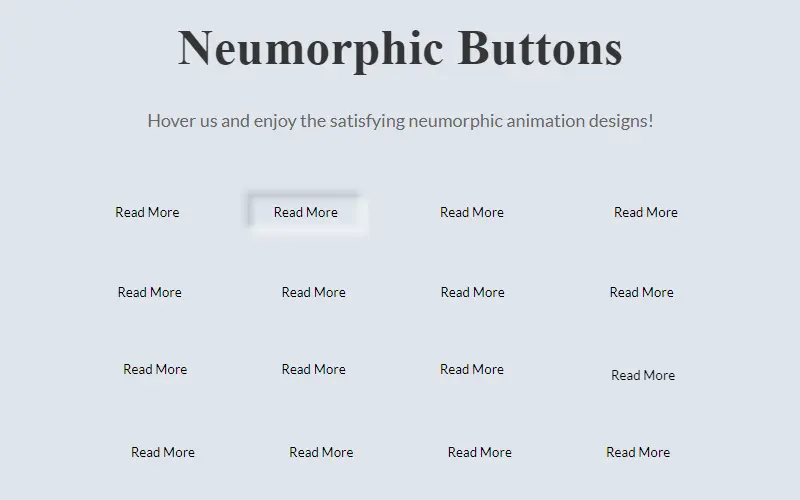 Satisfying Button: CSS Neumorphism Examples
