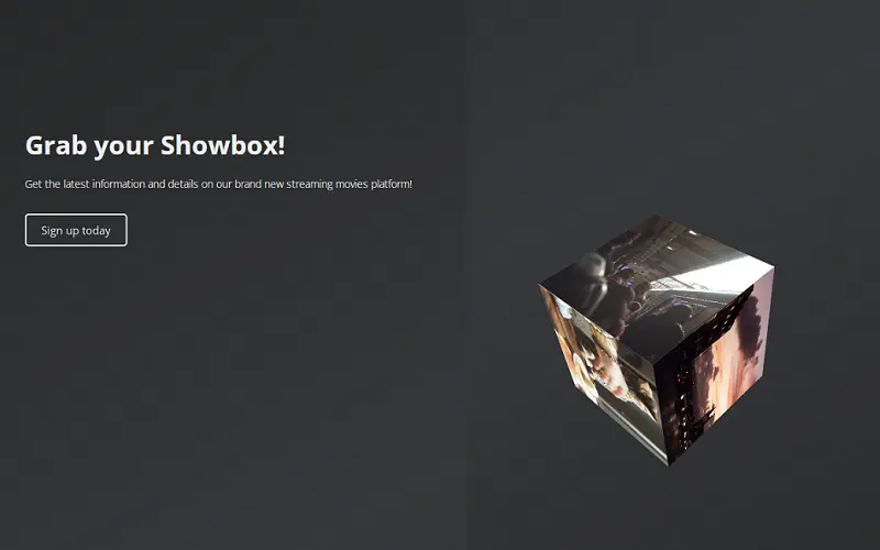 Showbox 3D Video Rotating Cube