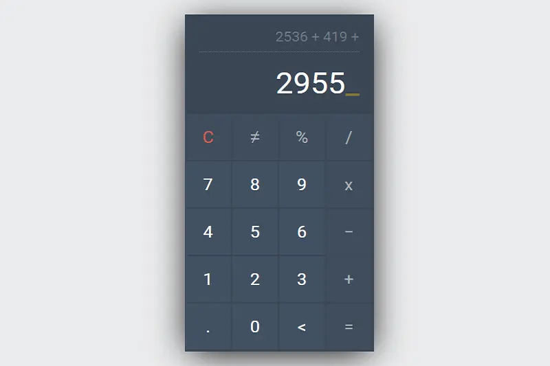 Simple Calculator Using HTML and CSS