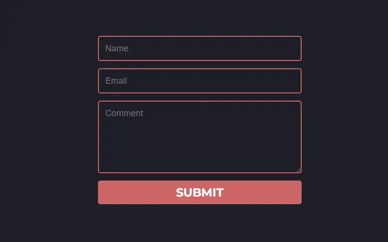 Simple, Flat Contact Form