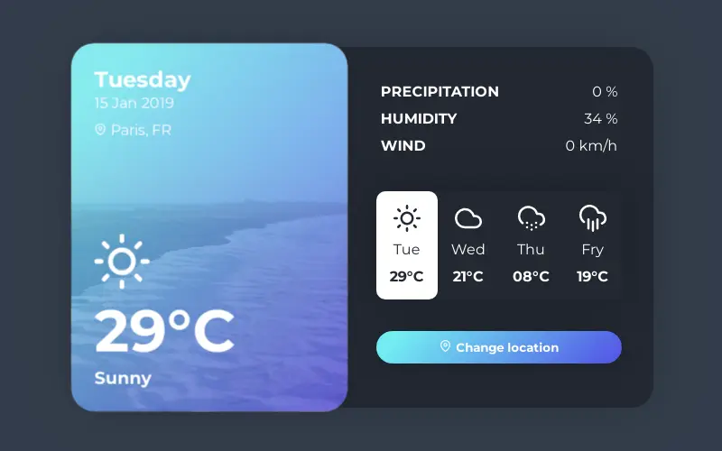 Simple Weather App Design