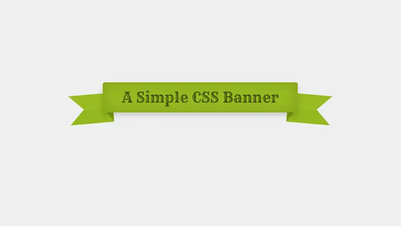 Single Element CSS Banner